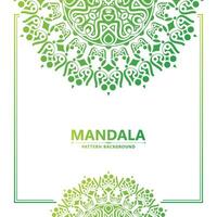 fond de mandala décoratif vert vecteur