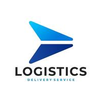 la logistique logo, La Flèche conception logo modèle, vecteur illustration