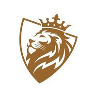 Lion bouclier logo conception modèle ,lion tête logo ,élément pour le marque identité ,vecteur illustration vecteur