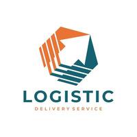 la logistique logo, La Flèche conception logo modèle, vecteur illustration