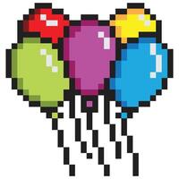 ballon pixel art vecteur illustration