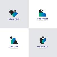 vecteur minimal Créatif affaires logo conception ensemble