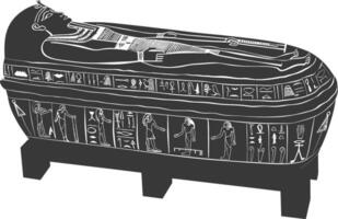 ai généré silhouette ancien Egypte sarcophage noir Couleur seulement vecteur