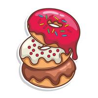 délicieux Donut vecteur main dessiner illustration