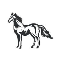 vecteur de conception de logo de cheval