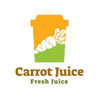 jus carotte logo, Frais carotte boisson logo conception vecteur modèle isolé sur blanc Contexte.