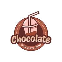 Chocolat boisson logo icône concept illustration vecteur