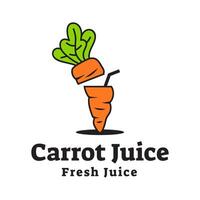 jus carotte logo, Frais carotte boisson logo conception vecteur modèle isolé sur blanc Contexte.