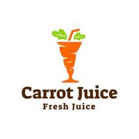 jus carotte logo, Frais carotte boisson logo conception vecteur modèle isolé sur blanc Contexte.