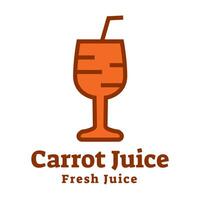 jus carotte logo, Frais carotte boisson logo conception vecteur modèle isolé sur blanc Contexte.