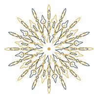 le effet de un explosion de Aléatoire radial pétales formant une flocon de neige. floral abstrait circulaire modèle pour impression sur oreillers, vêtements, intérieur conception. vecteur illustration.