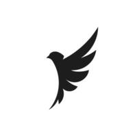 en volant oiseau logo oiseau et aile icône faune, expédition et transport affaires symbole vecteur