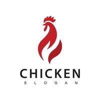 Feu poulet logo, poule flamme chaud symbole vecteur icône illustration, vite nourriture restaurant icône