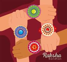 carte raksha bandhan vecteur