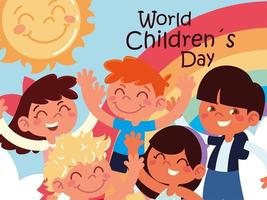 journée mondiale des enfants vecteur