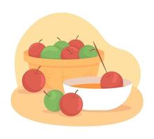 faire des pommes bonbons 2d vector illustration isolé