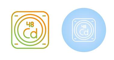 cadmium vecteur icône