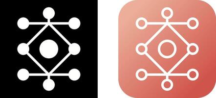 réseau une analyse vecteur icône