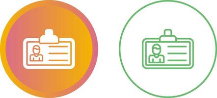 icône de vecteur de carte d'identité