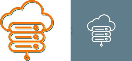 icône de vecteur de stockage en nuage