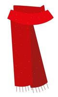 Écharpe rouge hiver chaud ornement icône design isolé vecteur