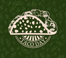 insigne du jour des tacos vecteur
