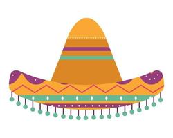conception de vecteur de chapeau mexicain isolé