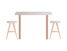 table isolée avec des chaises vector design