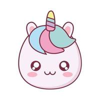 conception de vecteur de dessin animé animal licorne kawaii