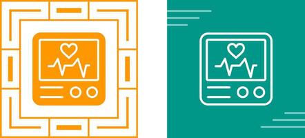 icône de vecteur de moniteur de fréquence cardiaque