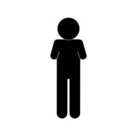 homme sans bras, silhouette, style, icône, vecteur, conception vecteur