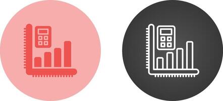 calculatrice avec graphique vecteur icône