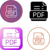 pdf format vecteur icône