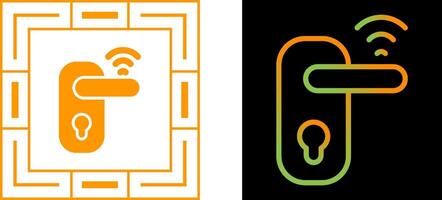 icône de vecteur de serrure de porte intelligente