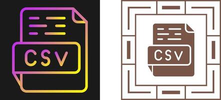 icône de vecteur csv