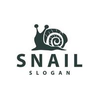 escargot logo conception silhouette lent la nature animal illustration Facile vecteur escargot produit marque inspiration