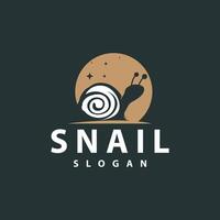 escargot logo conception silhouette lent la nature animal illustration Facile vecteur escargot produit marque inspiration