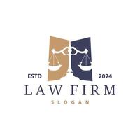 avocat logo, loi tribunal Facile conception, légal Balance modèle illustration vecteur