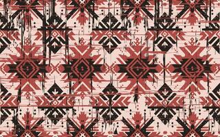 ornement géométrique ikat avec des diamants. Ikkat. modèle sans couture. style aztèque. texture vectorielle ethnique tribale. broderie folklorique, indienne, scandinave, gitane, mexicaine, tapis africain, papier peint. vecteur