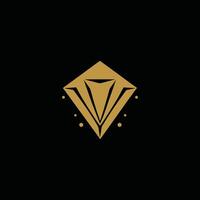 ai généré diamant logo icône vecteur géométrique diamant art bijoux magasin signe.