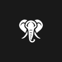 ai généré l'éléphant logo style conception vecteur illustration de un l'éléphant tête