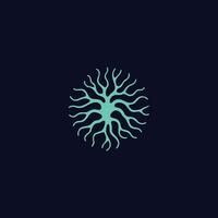 ai généré Humain neurone logo conception, symbole vecteur