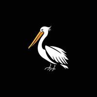 ai généré plage animal pélican oiseau logo vecteur illustration conception.