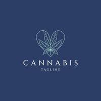 ai généré cannabis logo conception icône vecteur