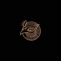 ai généré égyptien Dieu horus logo icône conception. élégant luxe plat vecteur. vecteur