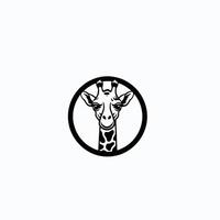 ai généré coloré girafe tête et cou logo.isolé concept vecteur animal avec girafe animal visage dans Facile style.