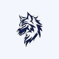 ai généré luxe Loup tête logo modèle mascotte symbolerésumé pour vecteur ancien conception élément