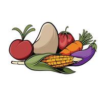 des légumes et des fruits vecteur illustration
