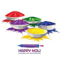 Indien Holi traditionnel Festival de couleurs carte fête Contexte vecteur