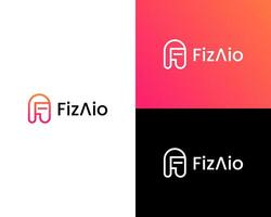 moderne Créatif FA app icône logo conception modèle pour entreprise l'image de marque vecteur